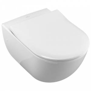 Унитаз подвесной безободковый с тонкой крышкой Soft close Villeroy & Boch Avento