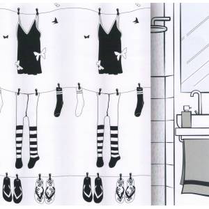 Шторка душевая Bacchetta Rue des Papillon Nero