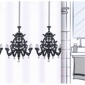 Шторка душевая Bacchetta Lamp Nero