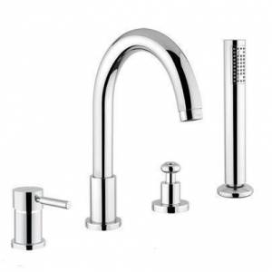 Смеситель врезной на борт ванны на 4 отверстия Bugnatese Kobuk