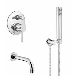 Комплект: смеситель врезной с изливом и ручным душем Bugnatese Kobuk