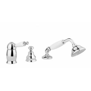 Смеситель врезной на борт ванны на 3 отверстия Bugnatese Oxford