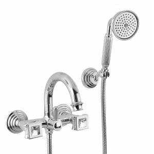 Смеситель для ванны и душа Bugnatese Olympia Kristal