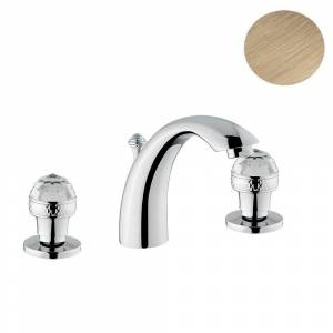 Смеситель для раковины Bugnatese Axo с элементом Swarovski, на 3 отверстия