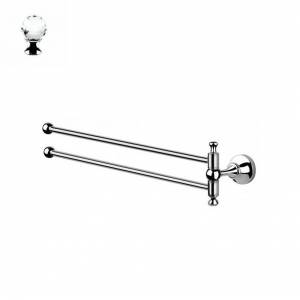 Полотенцедержатель - рожки Bugnatese F4 с кристаллом Swarovski S2, поворотный