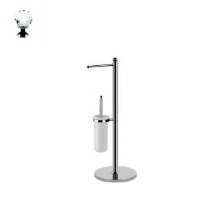 Стойка напольная ерш+бумагодержатель Bugnatese F4 с кристаллом Swarovski S2