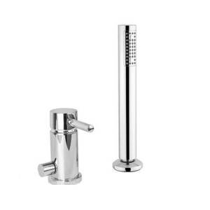 Смеситель врезной на борт ванны на 2 отверстия Bugnatese Kobuk