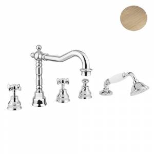 Смеситель врезной на борт ванны Bugnatese Princeton на 5 отверстий