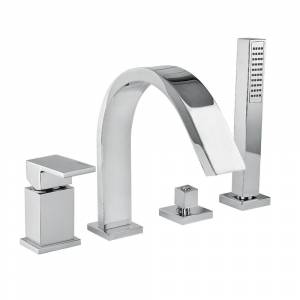 Смеситель врезной на борт ванны на 4 отверстия Bugnatese Tetris