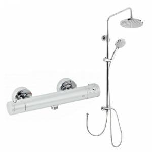 Душевая стойка Genebre Tau со смесителем-термостатом