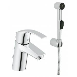 Смеситель для раковины с гигиеническим душем Grohe Eurosmart