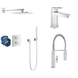 Набор смесителей для душа и кухни Grohe Grohtherm Cube