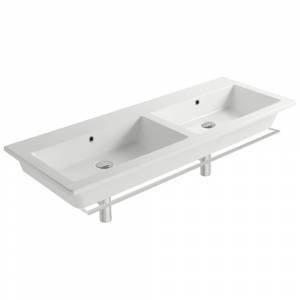 Раковина с двумя чашами, подвесная/на мебель Globo Forty3