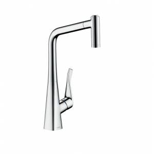 Смеситель для кухни Hansgrohe Metris с поворотным, выдвижным изливом