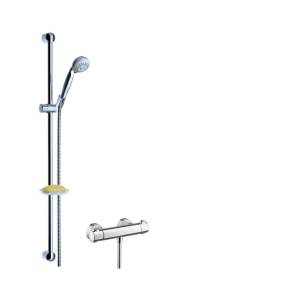 Cмеситель-термостат с душевым гарнитуром на штанге Hansgrohe Croma