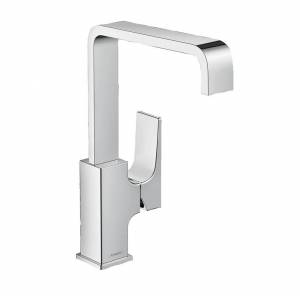 Высокий смеситель для раковины Hansgrohe Metropol 230 с донным клапаном Push-Open