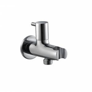 Угловой вентиль Jaquar со шланговым подсоединением и держателем