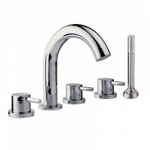 Смеситель двухвентильный для ванны Jaquar Florentine, врезной на борт, на 5 отверстий