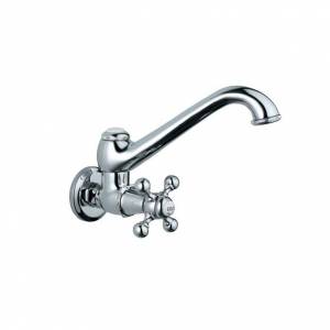 Вентиль настенный на одну воду Jaquar Queen's с поворотным изливом для раковины/кухни