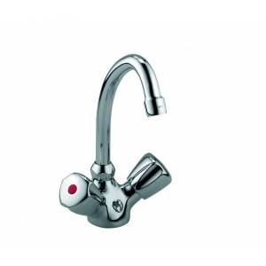 Смеситель двухвентильный Kludi Standard для раковины с поворотным изливом