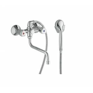 Смеситель двухвентильный для ванны и душа Kludi Standard с душевым гарнитуром