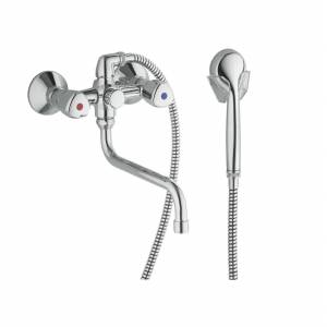 Смеситель двухвентильный для ванны и душа Kludi Standard с душевым гарнитуром