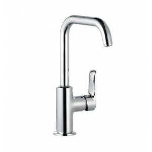 Высокий смеситель для раковины Kludi Pure&Solid c поворотным изливом