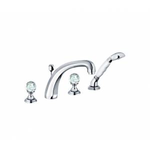 Смеситель для ванны и душа Kludi Adlon «Made with Swarovski® Elements» врезной на борт ванны