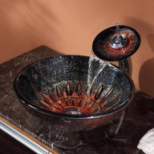 Kraus Раковина - чаша Magma стеклянная, на столешницу