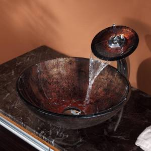 Kraus Раковина - чаша Jupiter стеклянная, на столешницу