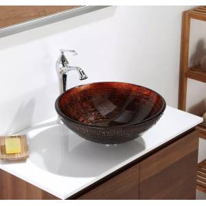 Kraus Раковина - чаша Prometheus стеклянная, на столешницу