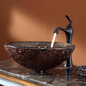 Kraus Раковина - чаша Rhea стеклянная, на столешницу