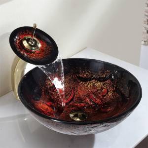 Kraus Раковина - чаша Lava стеклянная, на столешницу