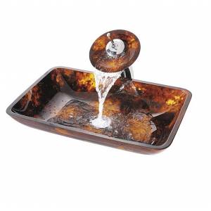 Kraus Раковина - чаша Dark Amber стеклянная, на столешницу