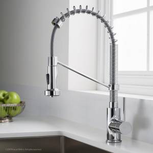 Смеситель для кухни поворотный, на пружине Kraus Bolden