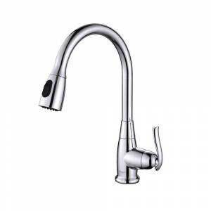 Смеситель для кухни Kraus с выдвижным, поворотным изливом