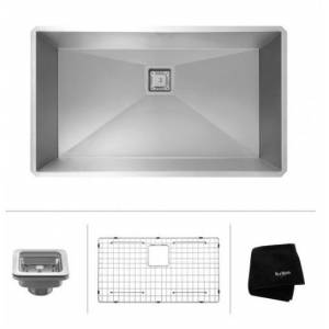 Мойка кухонная нижнего монтажа  Kraus Pax Topmount с сеткой и полотенцем