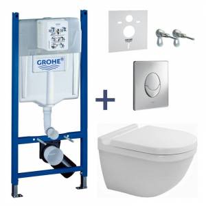 Комплект унитаз Duravit Starck 3 и инсталляция Grohe