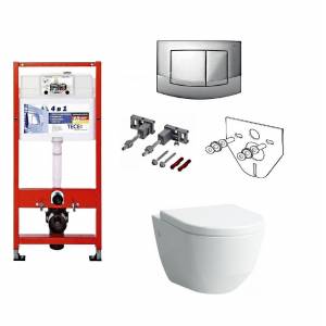 Комплект унитаз безободковый Laufen Pro и инсталляция TECE base kit 4в1