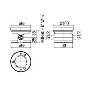 Встроенная часть напольного смесителя для ванны Nobili