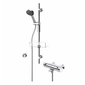 Смеситель-термостат для ванны Oras Optima с душевым гарнитуром на штанге