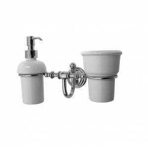 Дозатор для жидкого мыла и стаканчик подвесной Pacini & Saccardi Rome