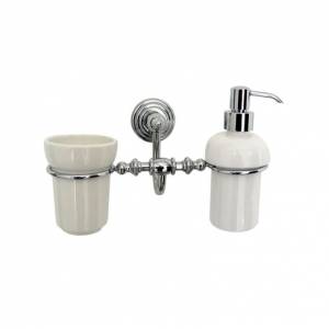 Дозатор для жидкого мыла и стаканчик подвесной Pacini & Saccardi London