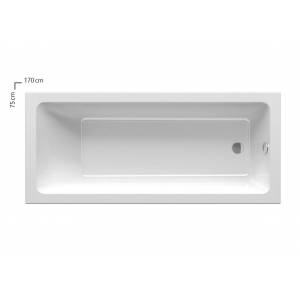 Ванна прямоугольная акриловая 10°