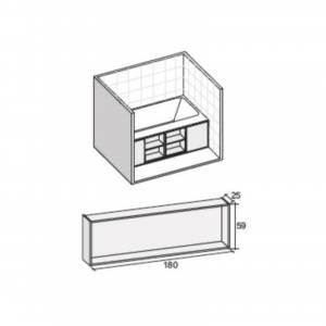 Панель фронтальная для ванны Riho Girasole для монтажа со шкафчиками