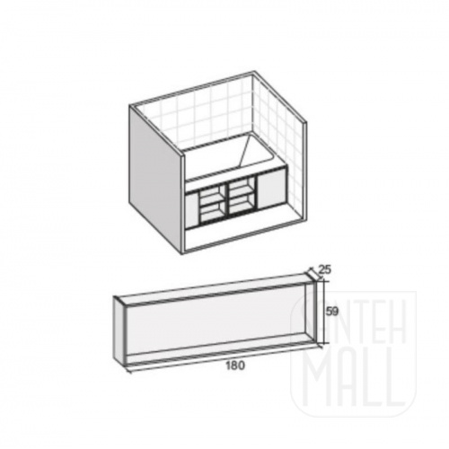 Панель фронтальная для ванны Riho Girasole для монтажа со шкафчиками