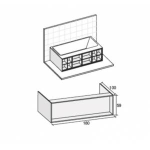 Панель для пристенной ванны Riho Girasole для монтажа со шкафчиками