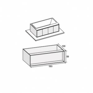 Панель для свободностоящей ванны Riho Girasole для монтажа со шкафчиками