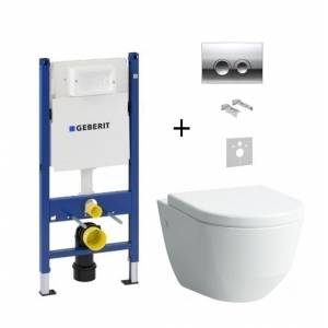 Комплект унитаз безободковый Laufen Pro и инсталляция Geberit 4в1