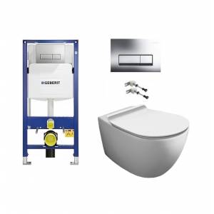 Комплект унитаз безободковый Simas Vignoni и инсталляция Geberit